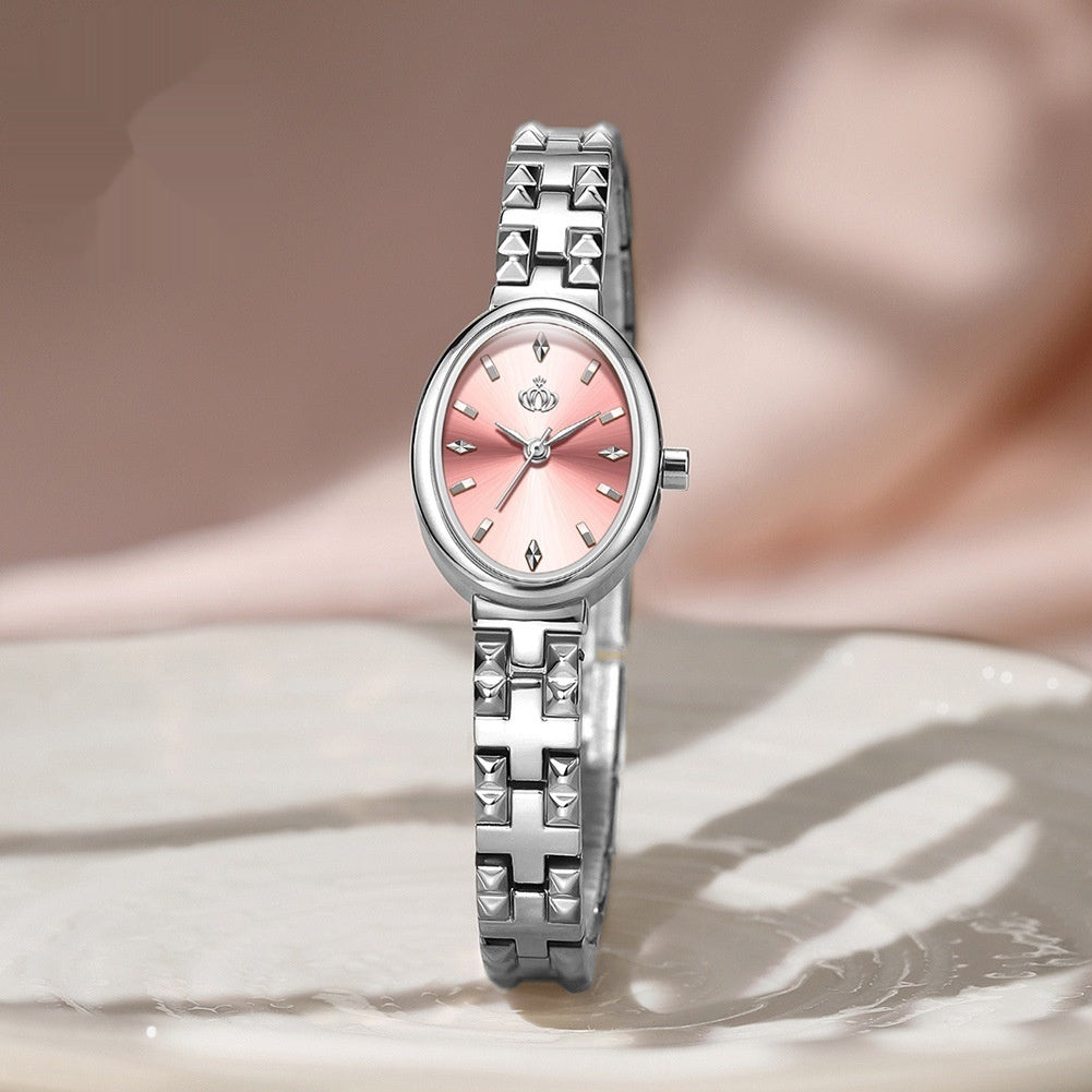Montre Quartz de luxe abordable avec un bracelet en acier pour les femmes