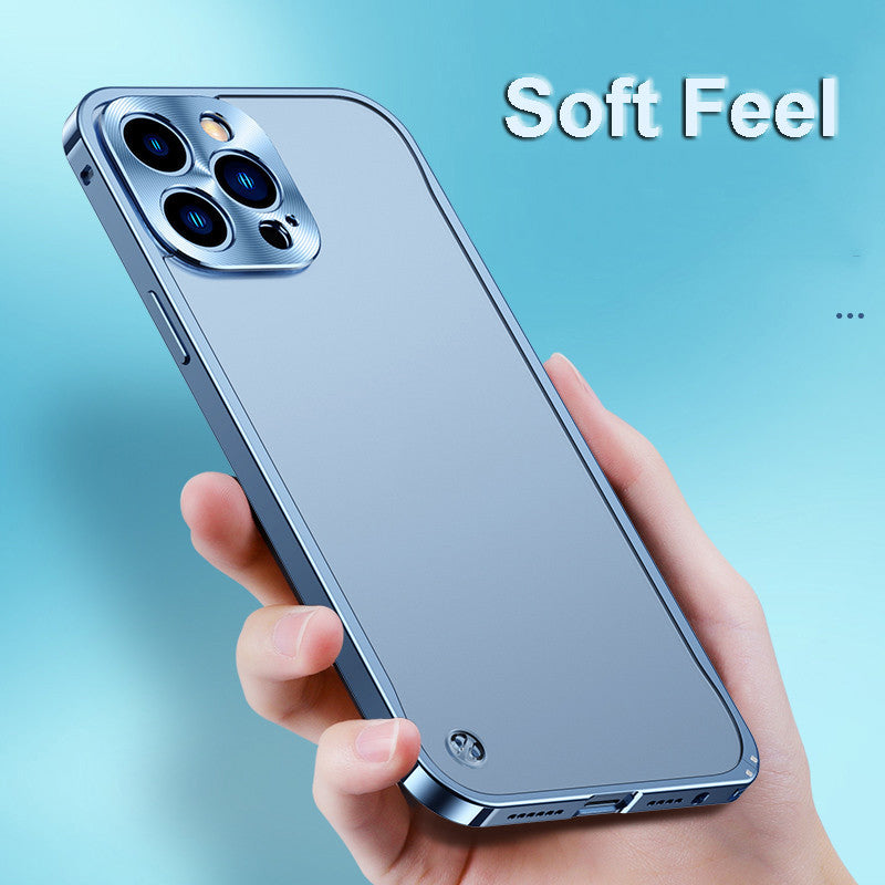 Boîtier de téléphone translucide avec cadre en aluminium