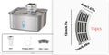 Fontaine d'eau de chat sans fil en acier inoxydable rechargeable