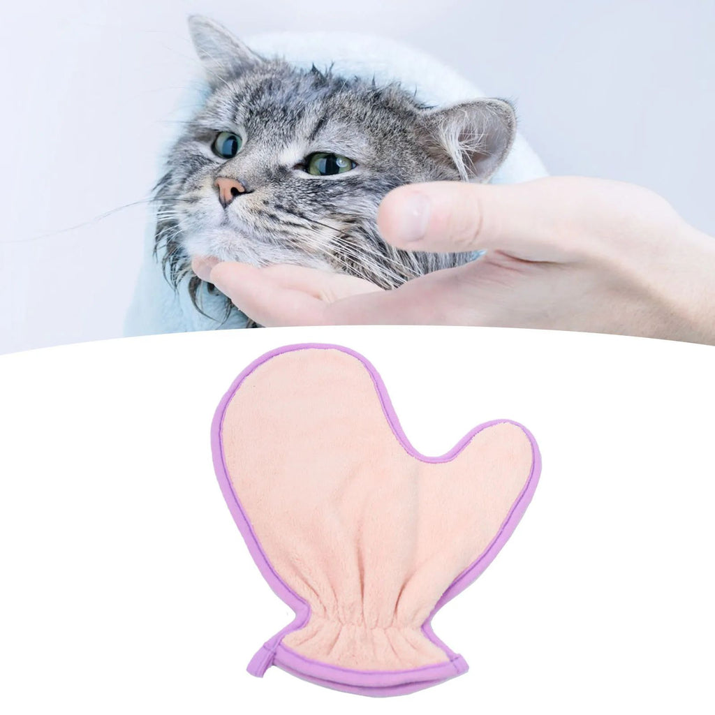 Serviette de bain pour chiens de chien Double côté Absorbent fibre Gants Cat Hygiène fournitures Soft Lightweig