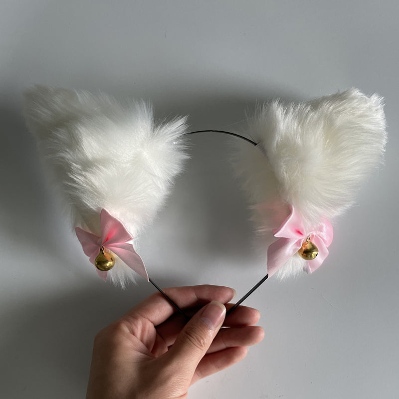 Bandeau d'oreilles de chat mignon en peluche