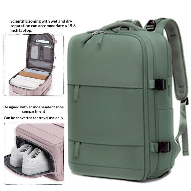 Sac à dos polyvalent pour hommes et femmes de couleur pure
