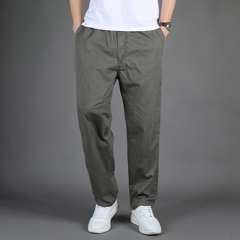 Pure Cotton Men's Casual Pantalons Printemps et Autum Men's Business Casual St