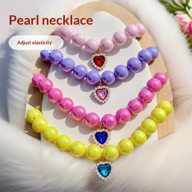 Chaîne sophisticée et adorable de collier de perles