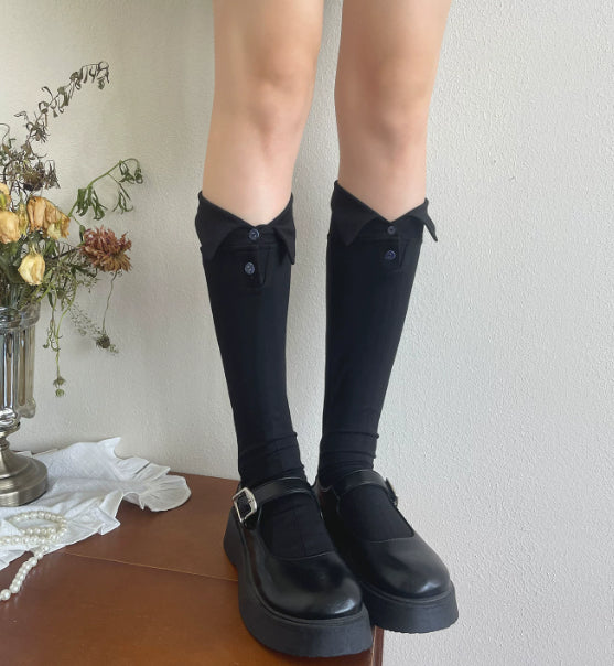 Chaussettes mi-calf style Fille vintage style magazine