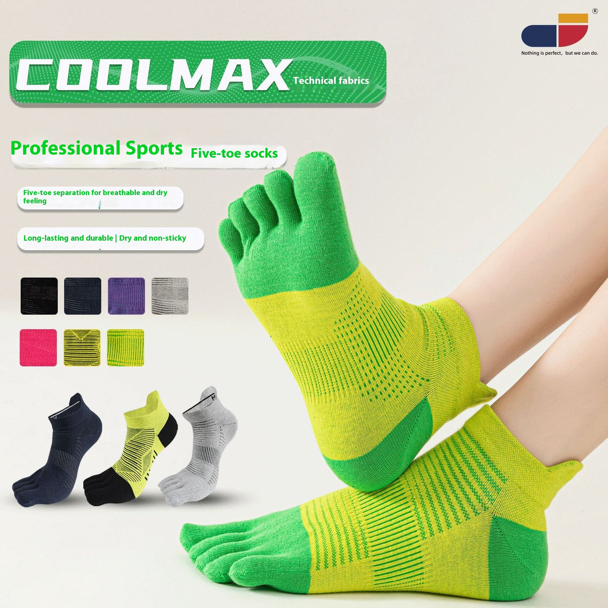 Course professionnelle Sport Yoga 200N Respirant Quick-sèchement chaussons court tube