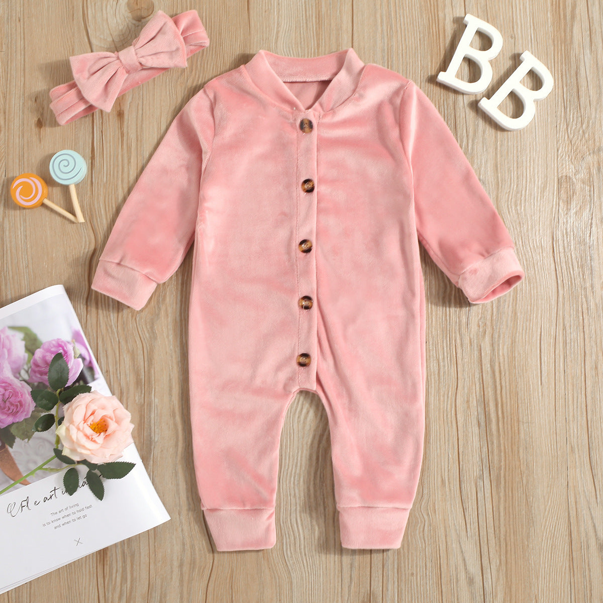 Bébé peluche bébé printemps et automne sans os Romper