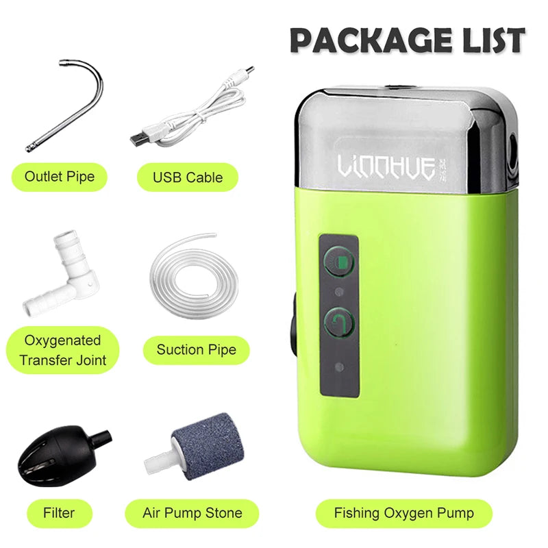 Pompe à eau Pompe à oxygène avec capteur Multi-fonctions Rechargeable Outdoor Fishing Ac