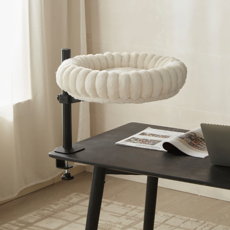 Arbre de chat de bureau avec plate-forme tournante et hauteur réglable