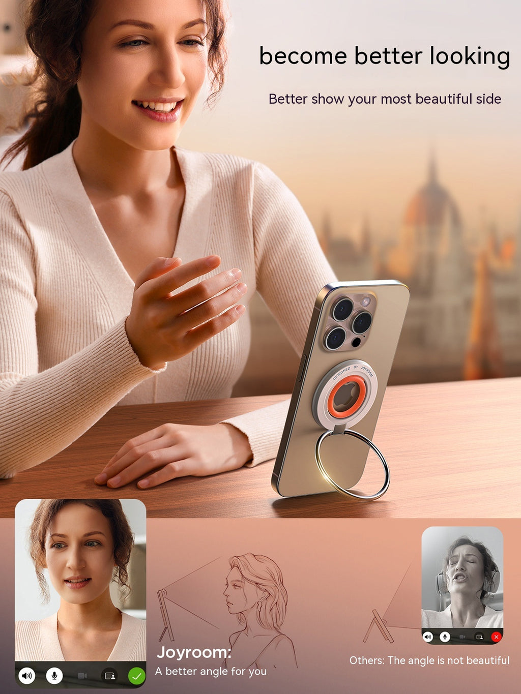 Support de téléphone magnétique en alliage de zinc