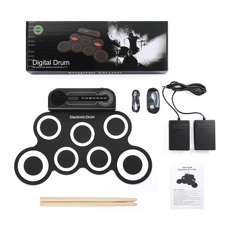 Table Portable Percussion Drum Set Hand Roll Bureau Débutant