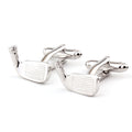 Raquette de golf Forme Plain Metal French Shirt Cufflinks hommes