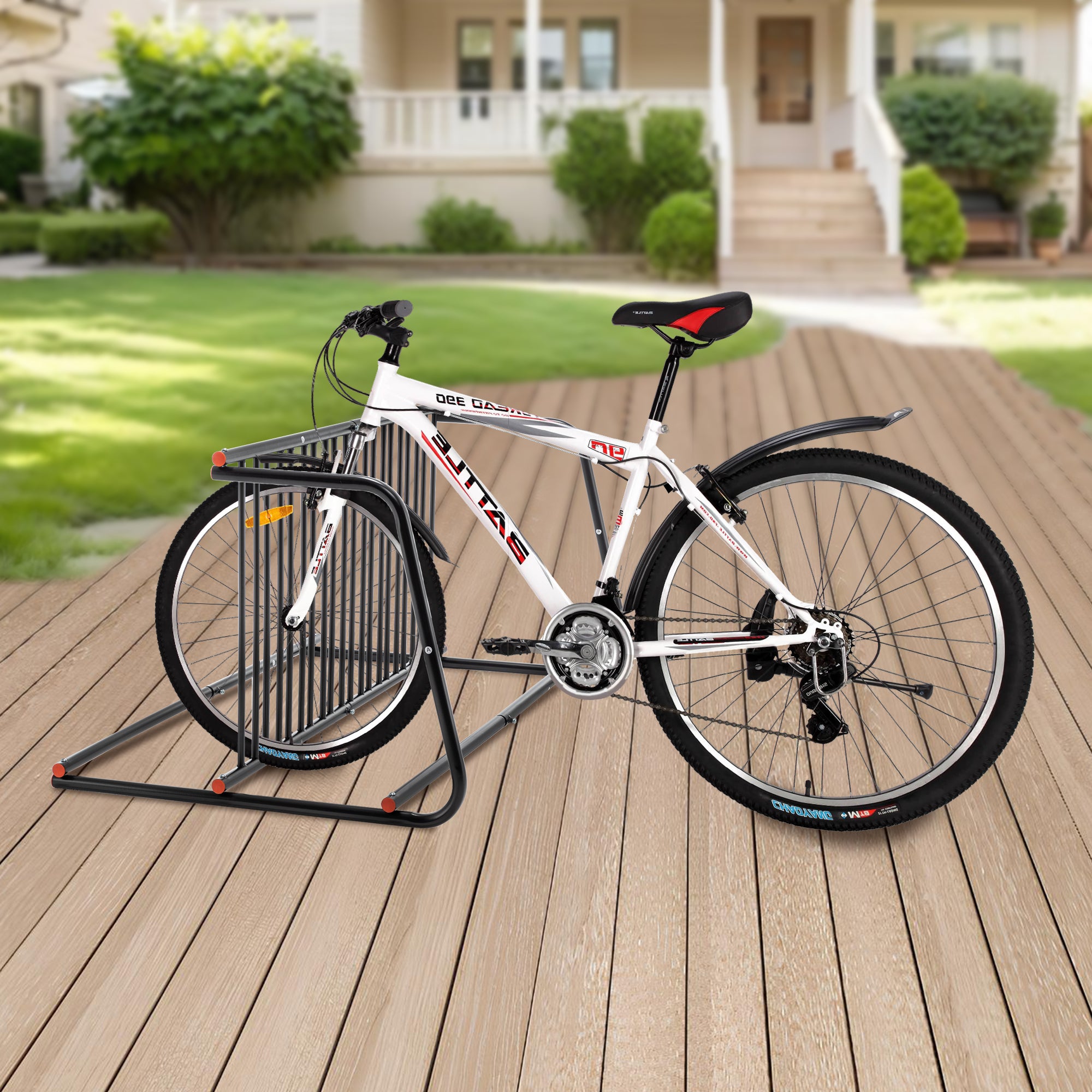 Rack de vélo extérieur lourd 10 broches - Support de rangement en acier double side pour garages