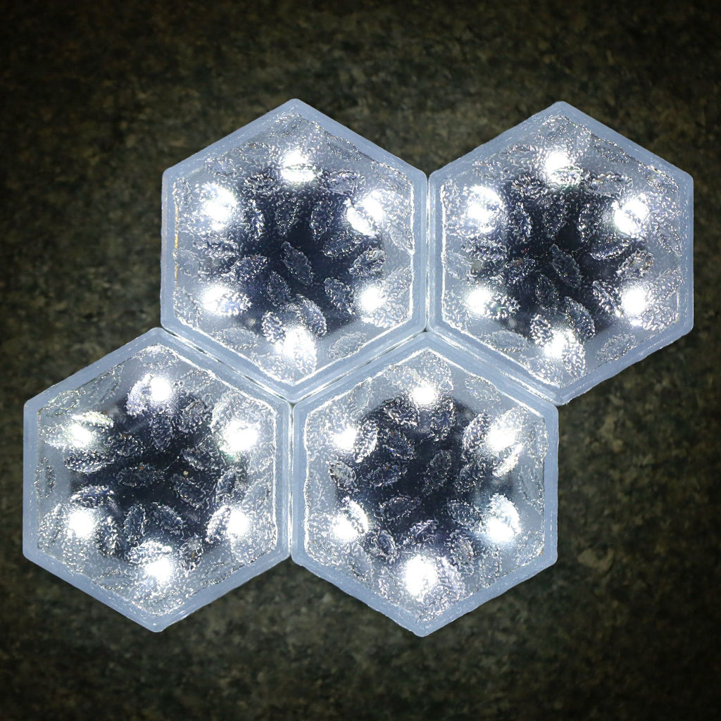 Solar LED Brick lumière extérieure étanche jardin lampe Courtyard Étape atmosphère Hexagonal B