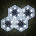 Solar LED Brick lumière extérieure étanche jardin lampe Courtyard Étape atmosphère Hexagonal B