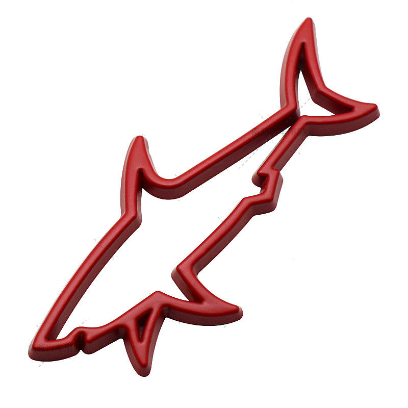 Label décoratif en métal de requin creux personnalisé