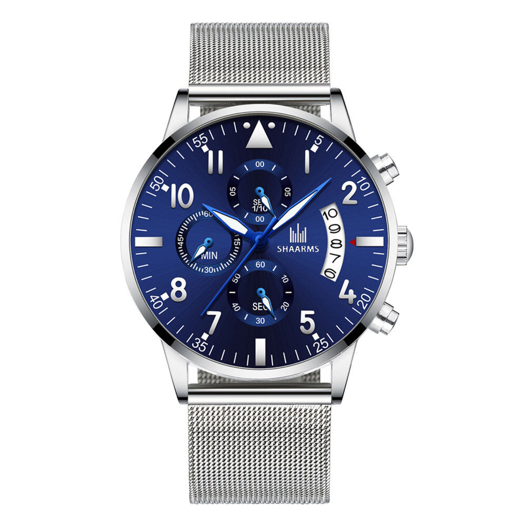 Concept Men's Mesh Strap Calendrier Montres Quartz