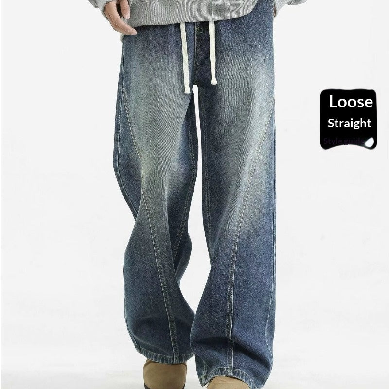 Hommes Relaxed-fit Straight-leg Jeans Denim large-lég