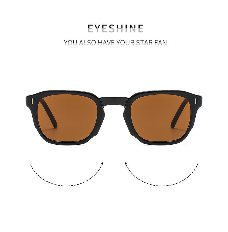 Square Retro Internet Street Shooting Avancé Simple Trendy Lunettes de soleil