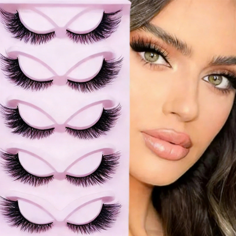 5 paires de faux cils cils Cluster d'extension