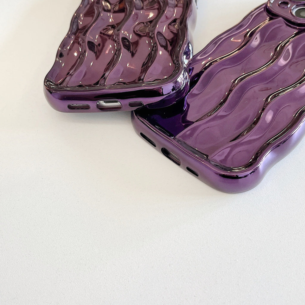 Électroplaquage de l'eau Ripple approprié Case de téléphone couleur solide