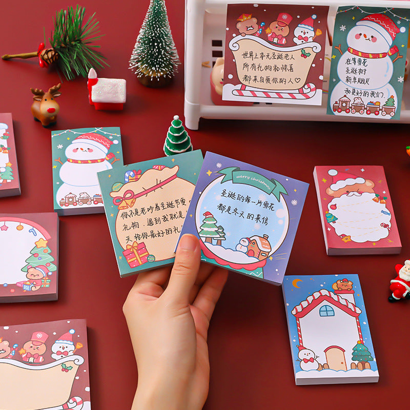Caricature Noël Sticky Notes Étudiant Papeterie