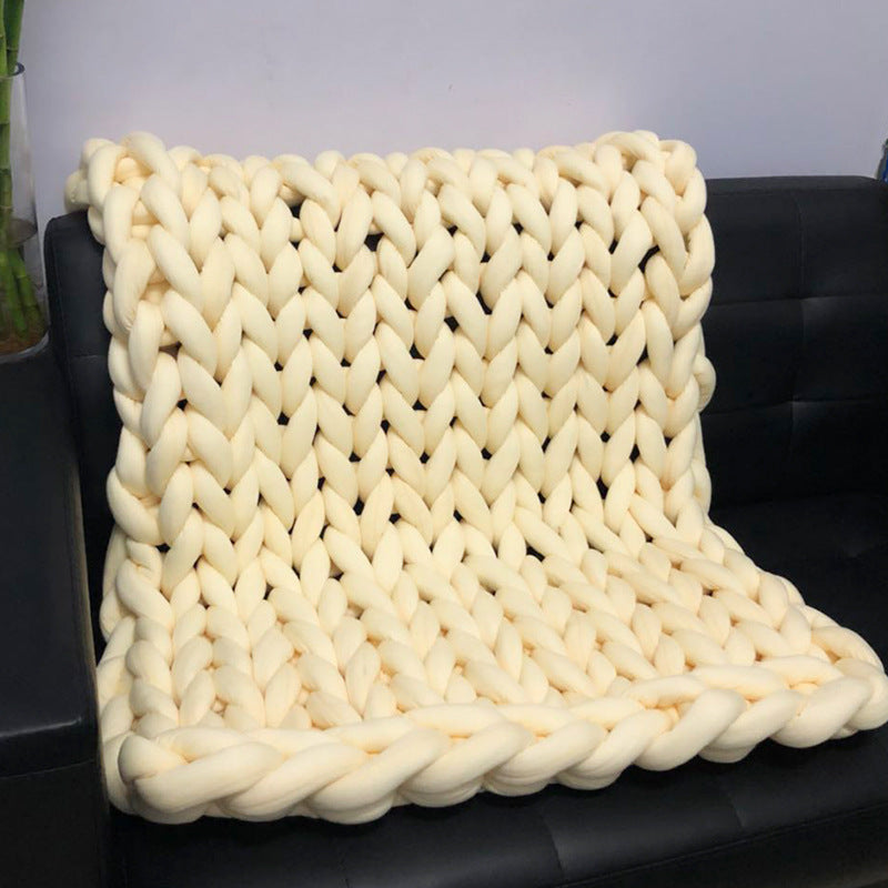 Frontière populaire Main tissé Ultra épais Woolen Blanket