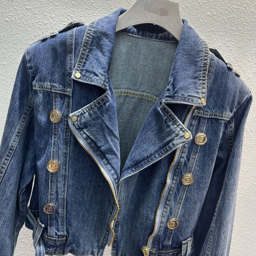 Popular Street Cool Button Denim Coat Style coréen Loose Et Idle Fan Car Top