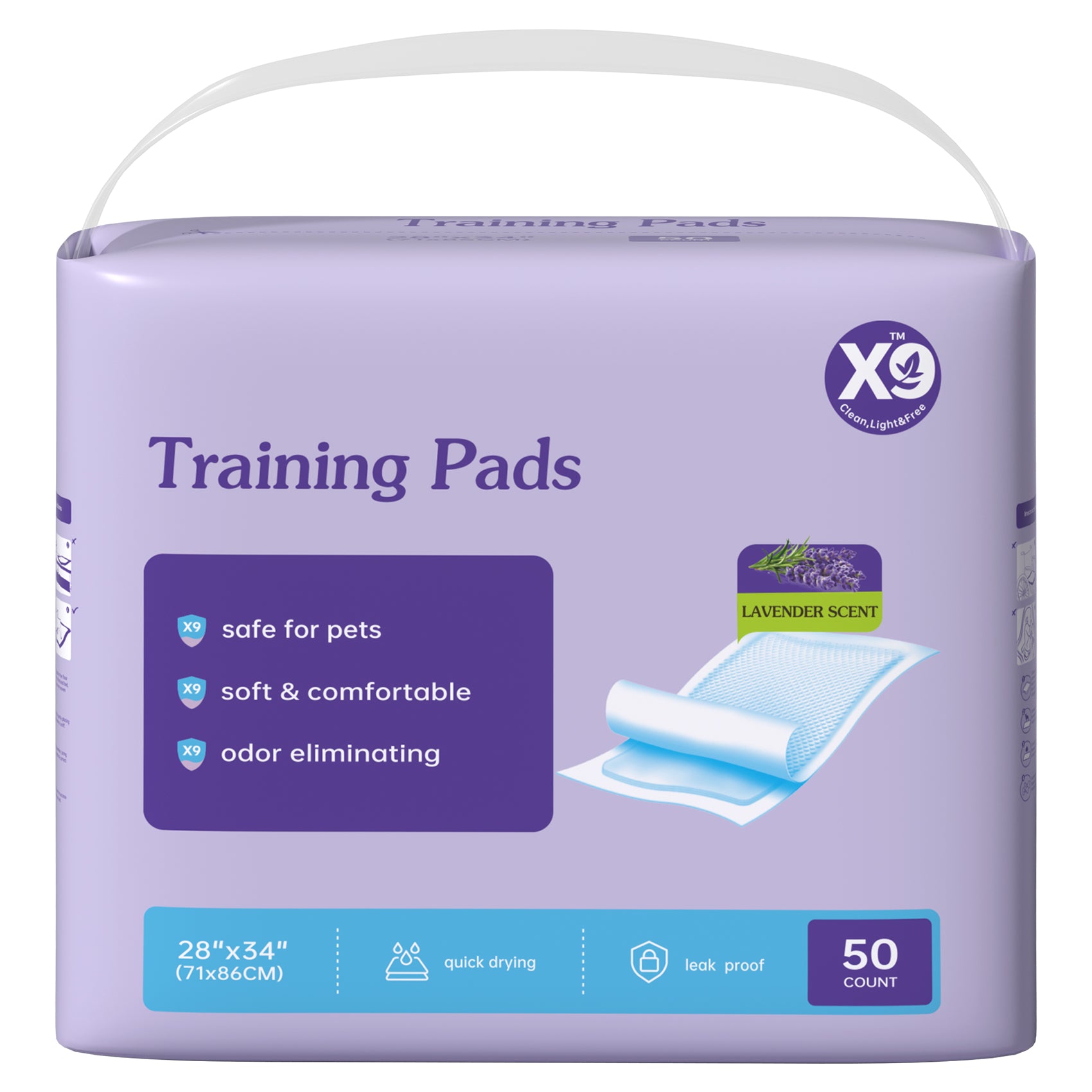 Pads de formation jetables de lavande