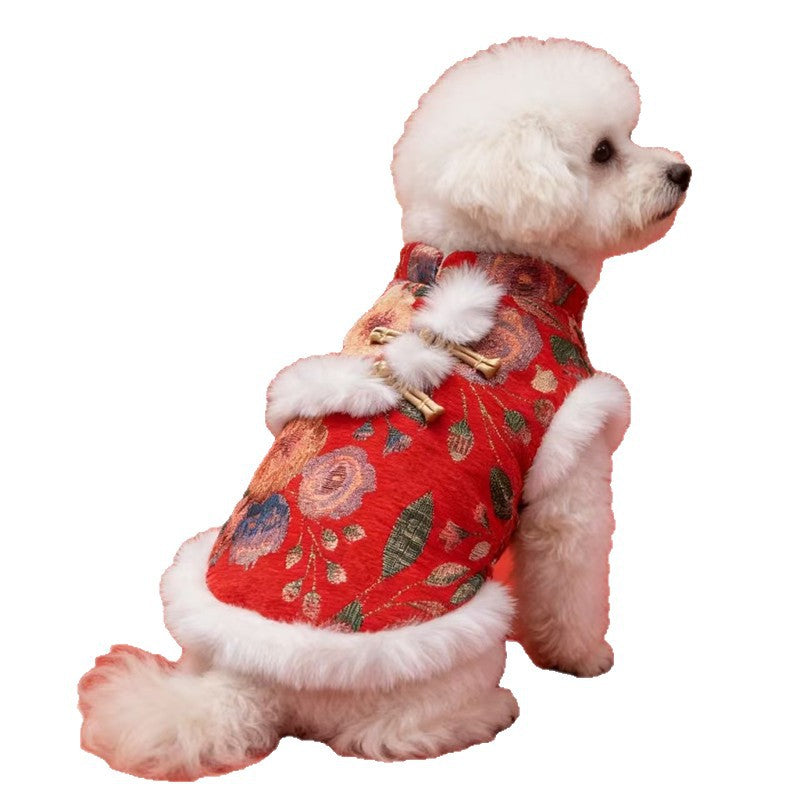 Vintage-Print Chinese Traditional Style Animal Year Outfit