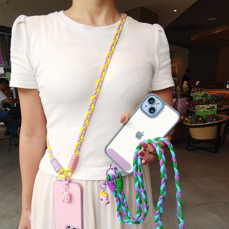 Crossbody Trois brins Cheval Tail Téléphone portable Lanyard