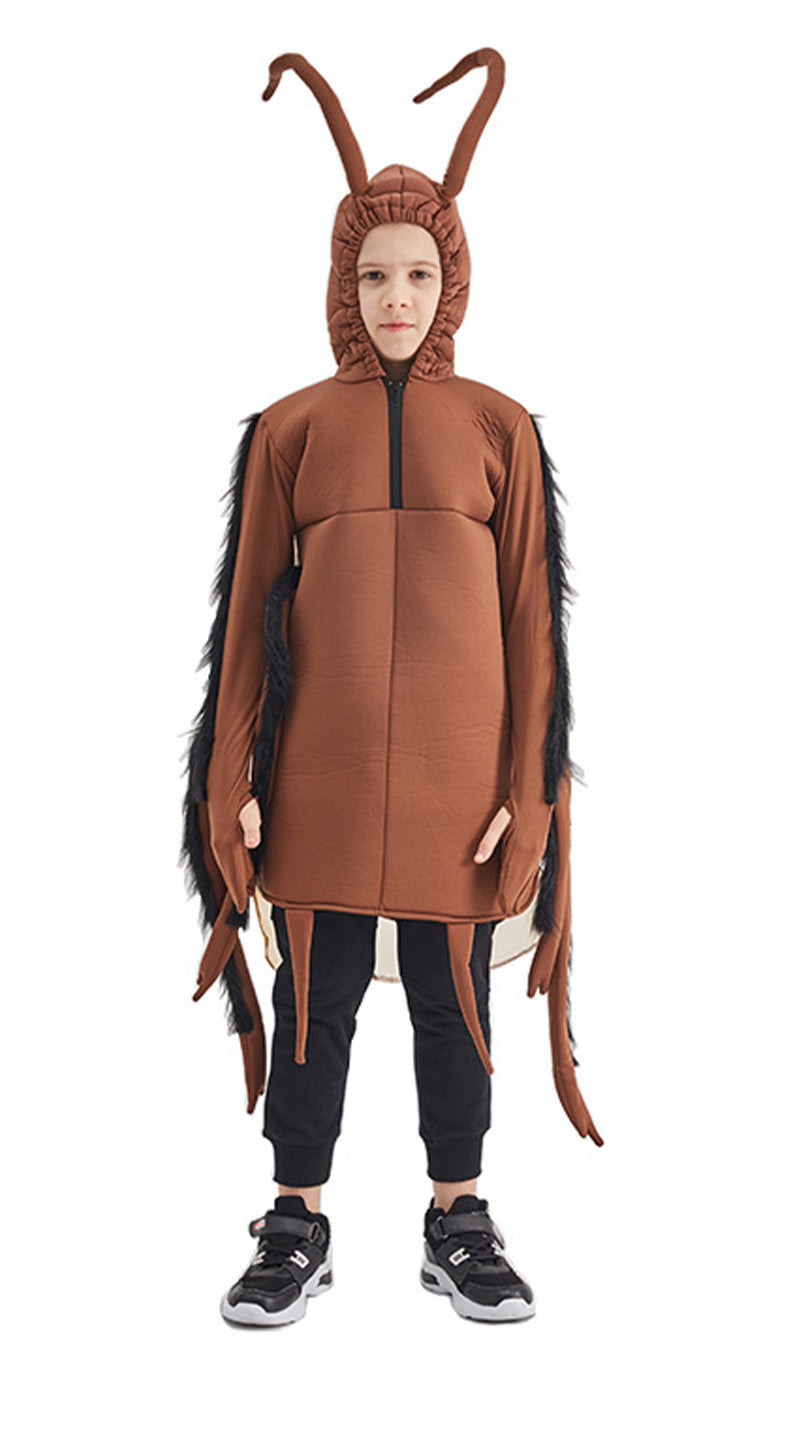 Halloween Carnaval Party Performance Porter une scène Cosplay Enfants Cockroach Une pièce Cosu