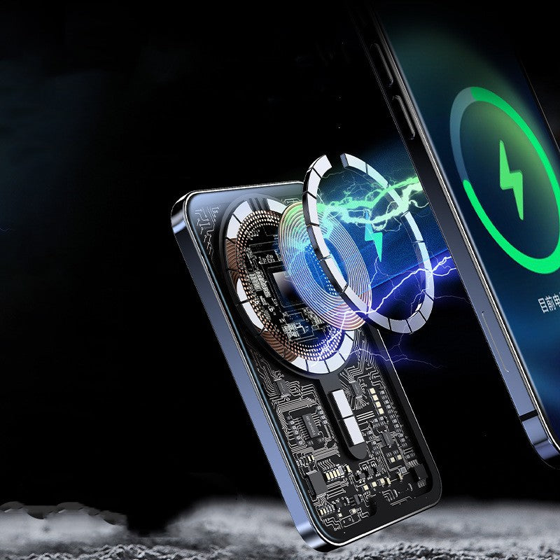 Aluminium Alliage Aimantisation rapide Banque de charge sans fil PD20W5000 Mah Mobile Power