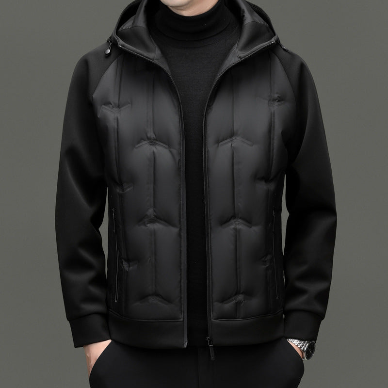 Veste de duvet de canard blanc léger pour hommes