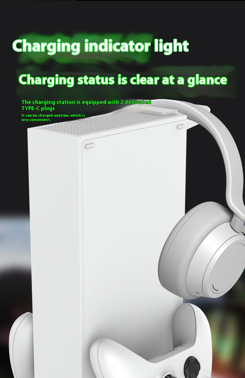 Hôte Multi-fonctions de charge Refroidisseur Pad Support Earphone Crochet lumière colorée