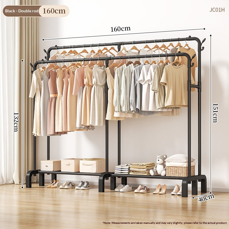 Séchage Rack Etage Chambre Chambre à coucher Hanger Intérieur Balcon Ménage Simple Vêtements Rack Plus Th