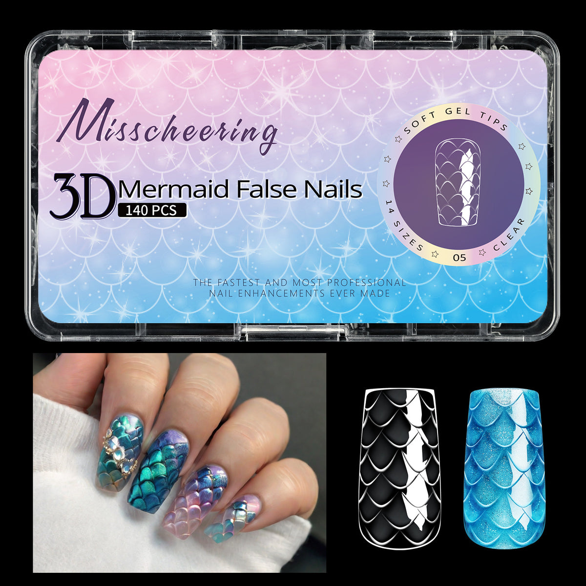 Épaisseur 3D Long Conseil de façonnage des ongles
