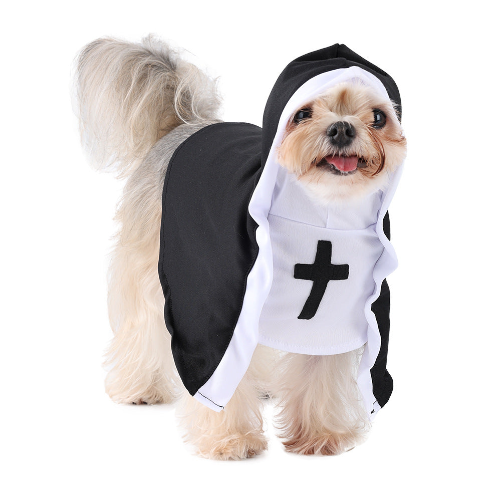 Chat Halloween Décoration Nun Cloak Chien