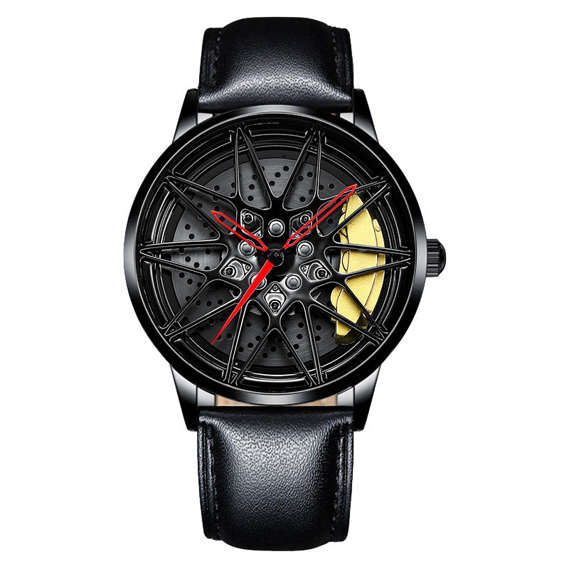 Men's Hollow Three-dimensional Electronic Wheel Watch