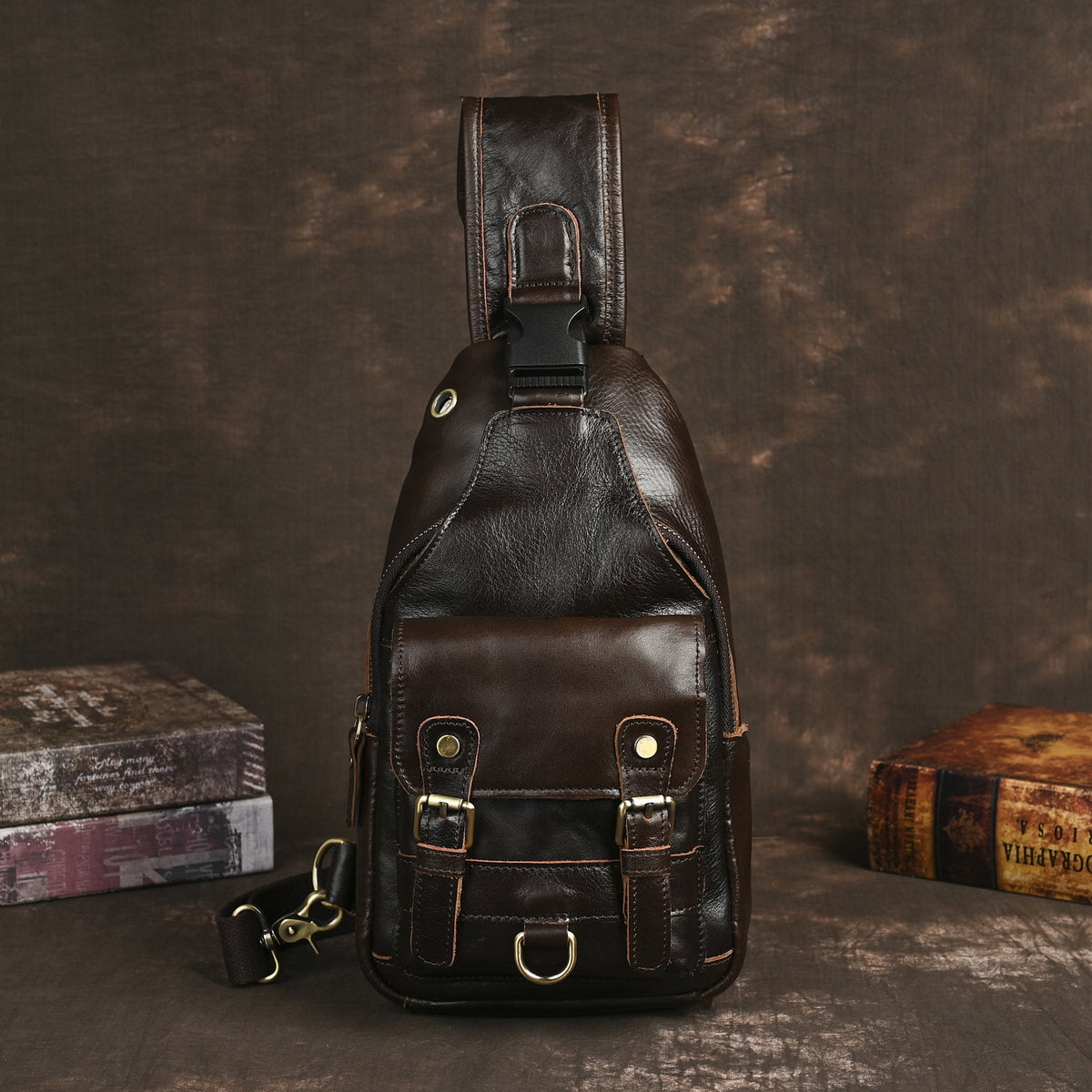 Crazy Horse en cuir Cowhide Vintage Outdoor Multi-usage 8 pouces Cr