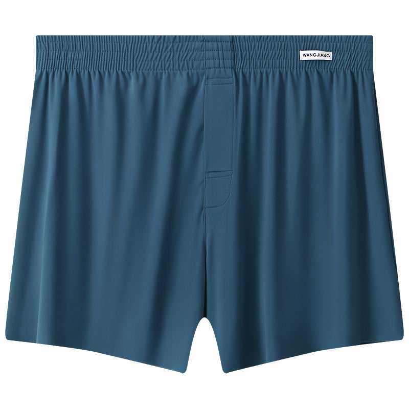 Sous-vêtements en soie de glace pour hommes Plus Taille Loose Boxer