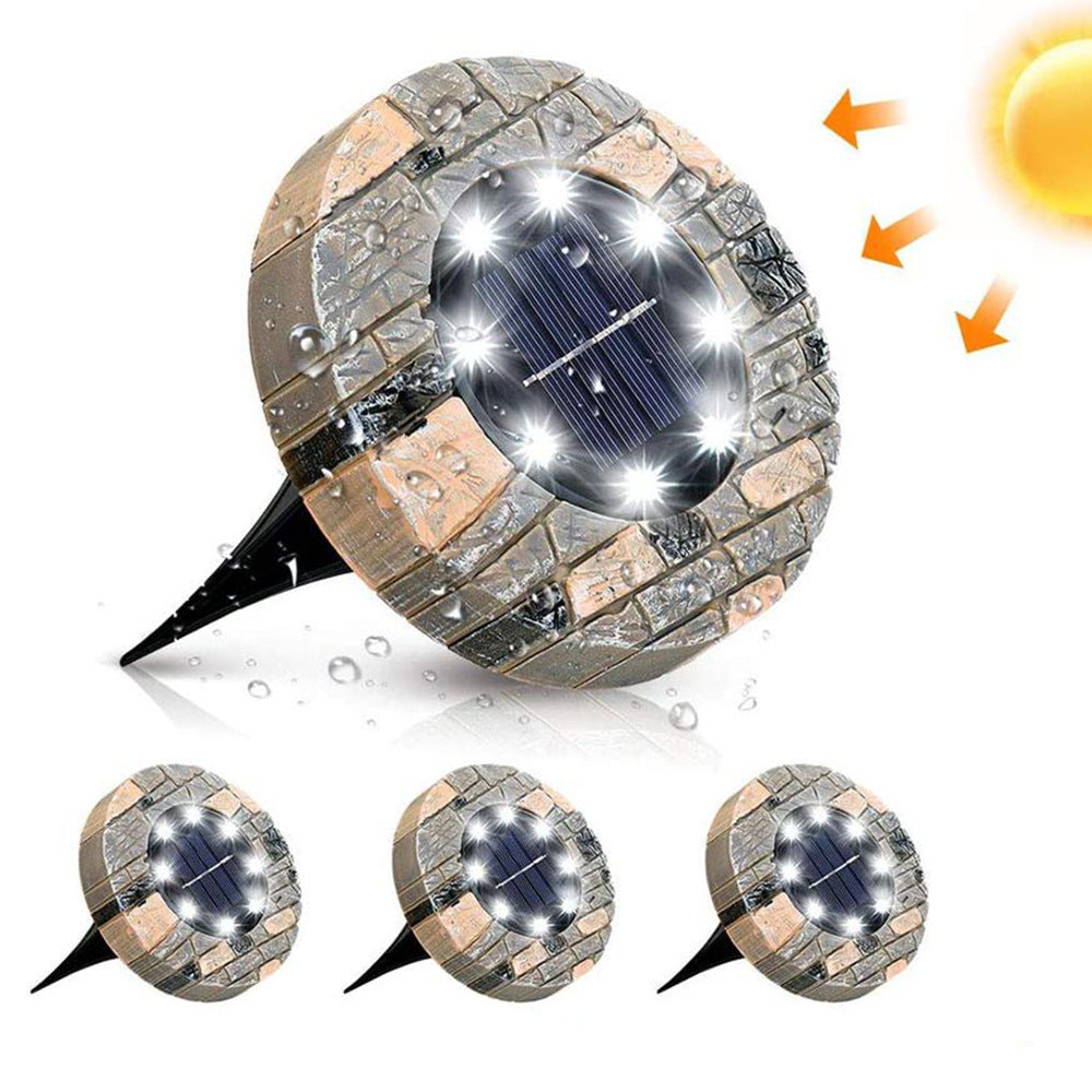 8 led Stone Solar Underground Light