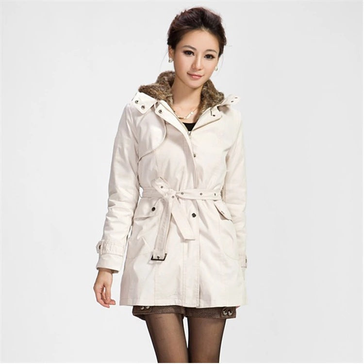Manteau de coton laine Style mi-long