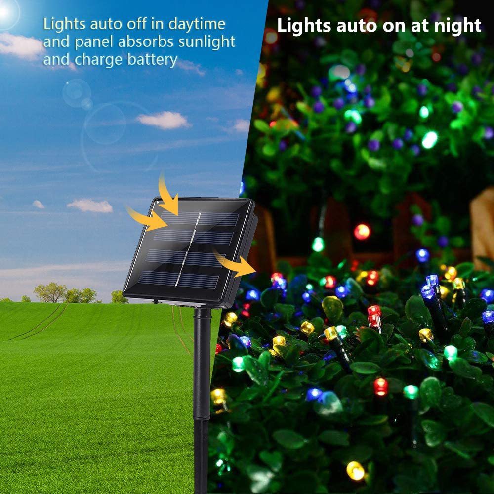LED Atmosphère de Noël Outdoor Waterproof Chaînes solaires