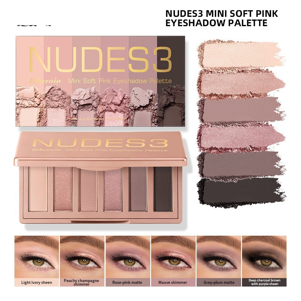 Matte and Shimmer Six-Color Mini Eyeshadow Palette