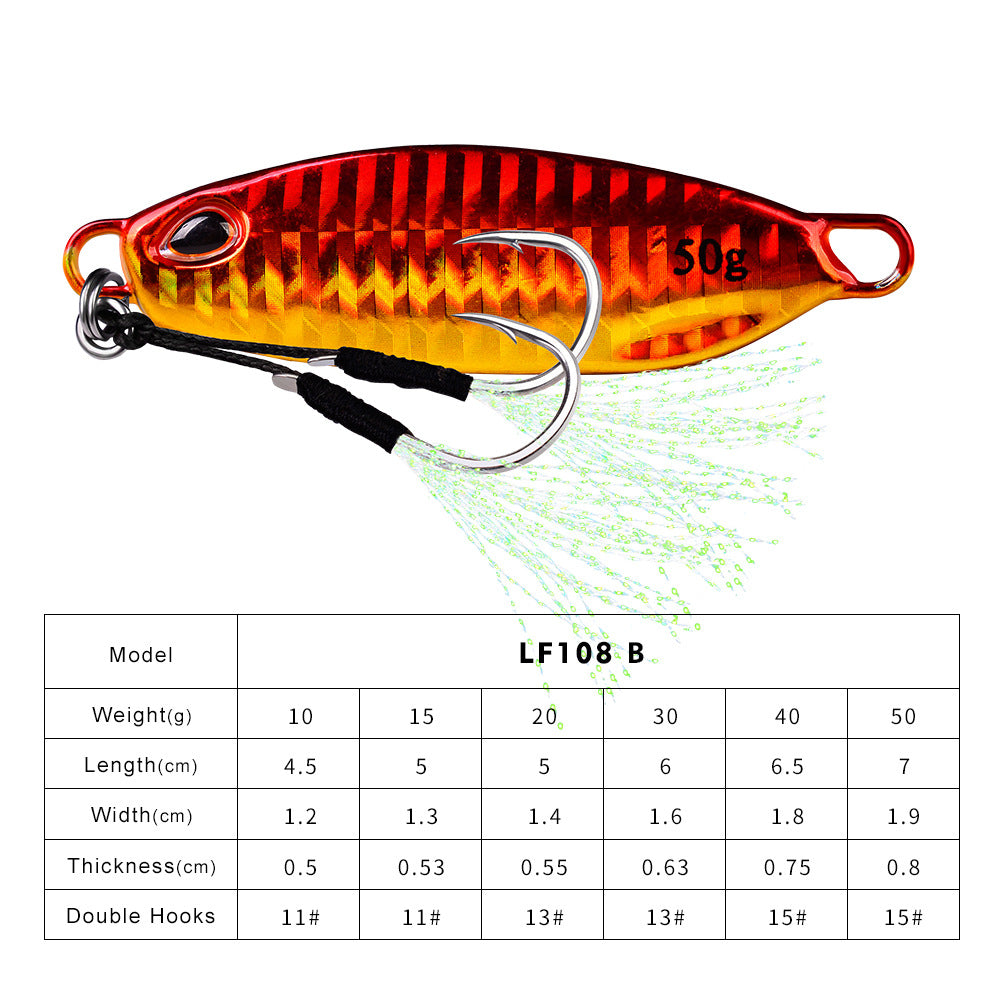 10-couleur à laminage lent plaque de pêche Lure Simulation Fausse Fait Équipement de pêche