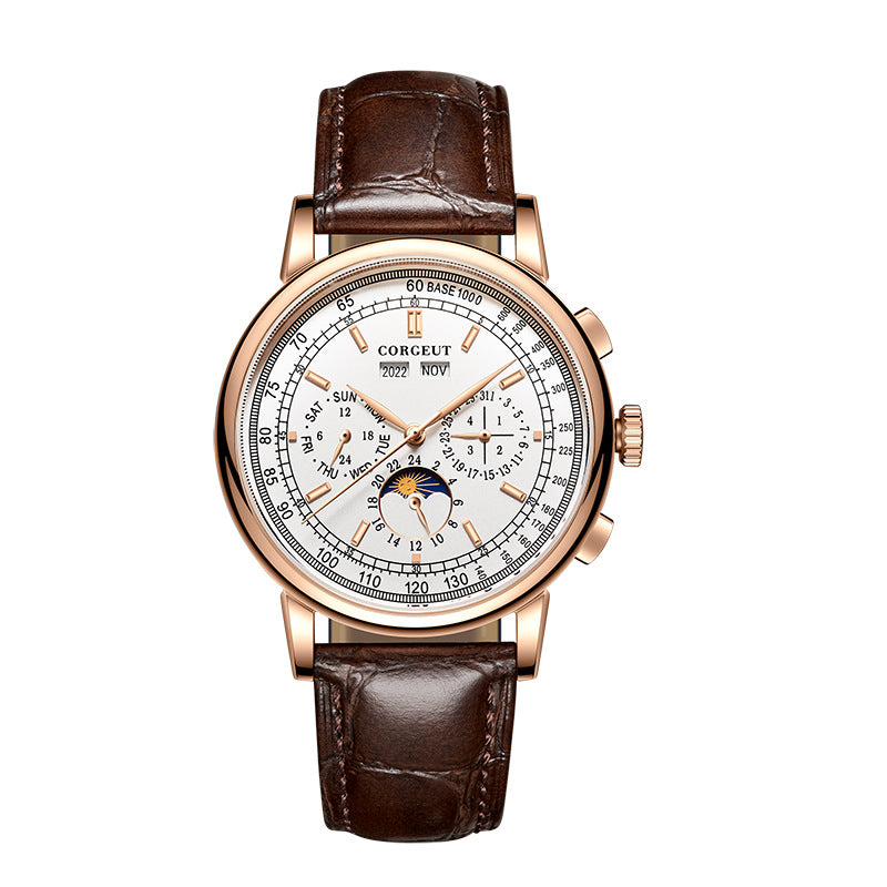 Montre d'affaires mécanique automatique pour hommes