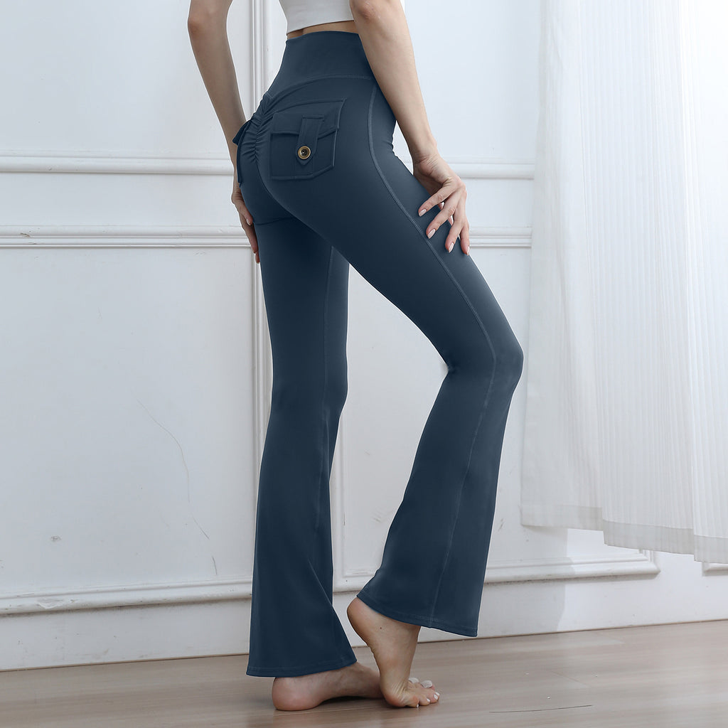 Pantalon de yoga à haute capacité de poche de pêche pour les femmes pour l'automne Et l'hiver