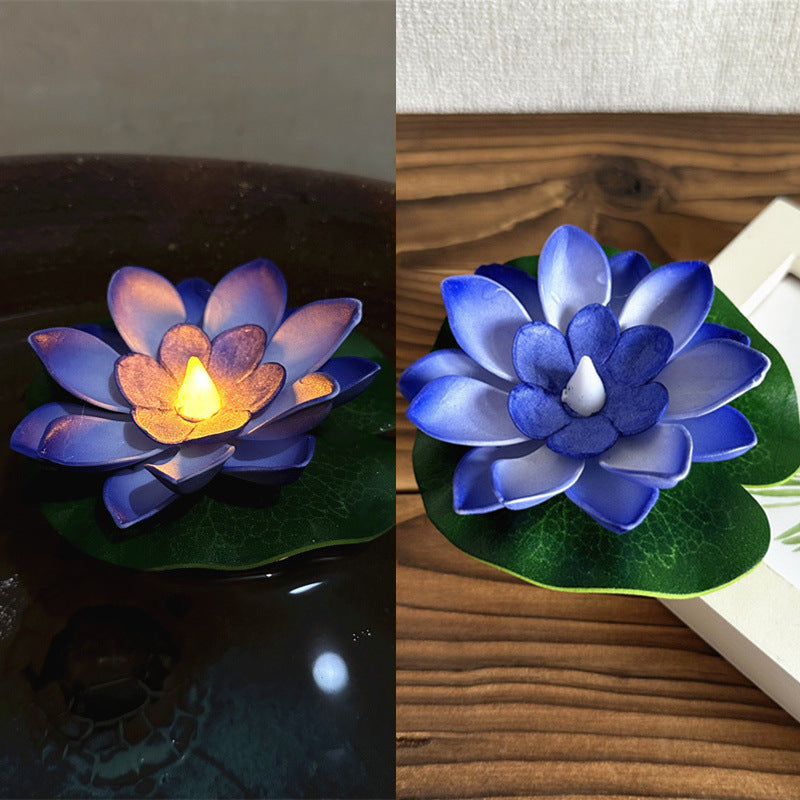 Floating eau induction Lotus coloré imperméable petite lampe de nuit