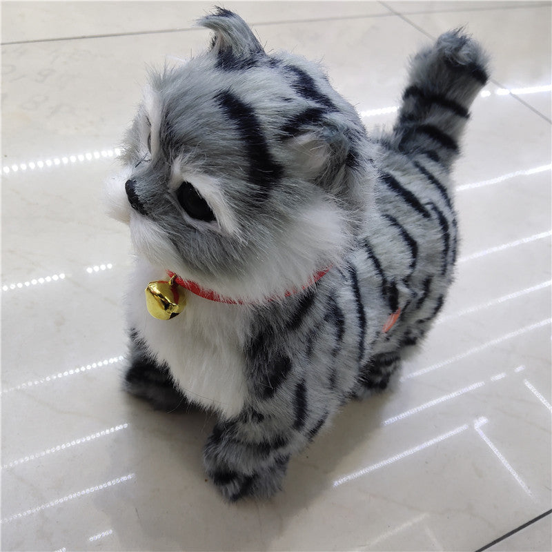 En peluche électrique Simulation Motion-Activated Walking Cat avec Meowing et Light-Controled P